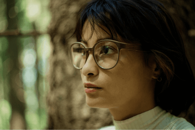 Damenbrille Holz Natur